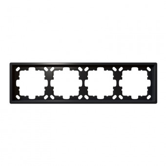 Рамка серия FD 4-постовая, цвет Никель, FD1004NI, Jasmart