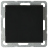 Выключатель одноклавишный 10A 250V~ с накладкой цвет черный матовый (soft touch), G3011PB, JASMART