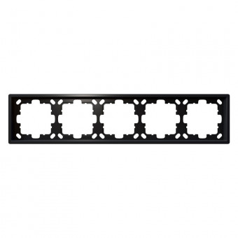 Рамка серия FD 5-постовая, цвет Никель, FD1005NI, Jasmart