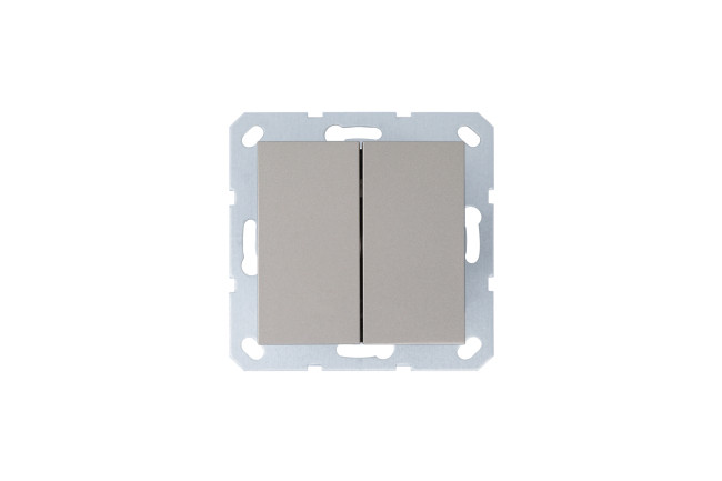 Перекрестный выключатель 2х клавишный 10А, 250В, цвет черный матовый, G3014CH, Jasmart