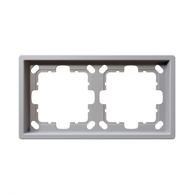Рамка серия FD 2-постовая, цвет Белый матовый (soft touch), FD1002PWM, Jasmart