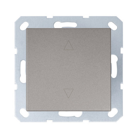 Выключатель одноклавишный для штор 10A 250V~ с накладкой, цвет шампань, G3018CH, Jasmart