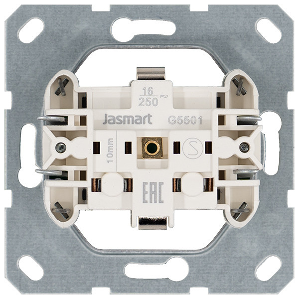 Розетка SCHUKO© с защитными шторками 16A 250V~ 2P+T, цвет Антрацит, G5501B, Jasmart