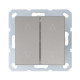Выключатель двухклавишный для штор 10A 250V~ с накладкой, цвет шампань, G3028CH, Jasmart