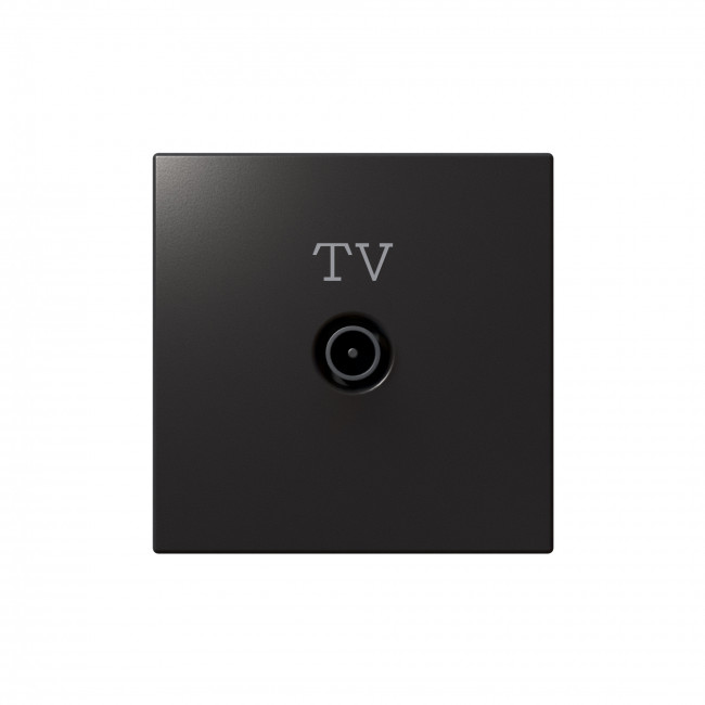 Розетка TV ?9.5mm оконечная с накладкой, цвет Никель, FD6001NI, Jasmart