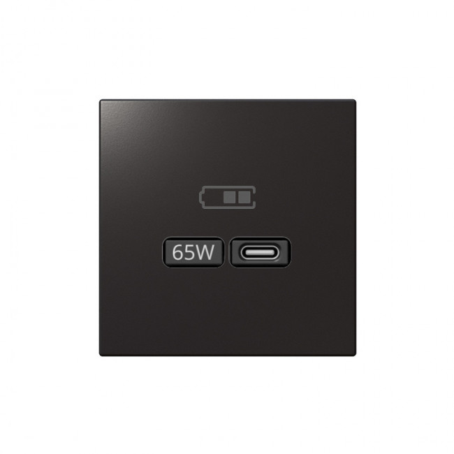 USB зарядка 65W тпп "С" и тип "А", 220-240В, 50-60Мгц, цвет Никель, FD6065NI, Jasmart