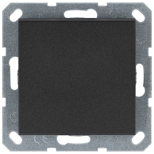 Звонковый механизм 10A 250V~ с накладкой, цвет Антрацит, G3010B, JASMART