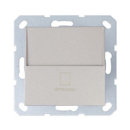 Отельный карточный выключатель с накладкой 10А, 250В, цвет шампань, G6209CH, Jasmart
