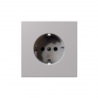 Розетка SCHUKO© с защитными шторками 16A 250V~ 2P+T, цвет Белый матовый (soft touch), FD5501PWM, Jasmart