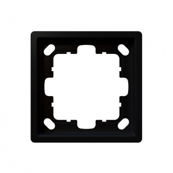 Рамка серия FD 1-постовая, цвет Черный матовый (soft touch), FD1001PBM, Jasmart