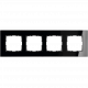 Рамка 4-постовая, стекло Black Glass, G1004GB, JASMART
