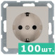 Розетка SHUKO© с защитными шторками 16A 250V~ 2P+T, цвет Тауп,  JASMART, набор, 100 шт.