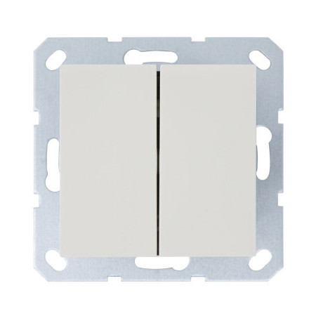 Звонковый механизм 2 клавишный с переключающим контактом  10А, 250В, цвет слоновая кость, G3020V, Jasmart