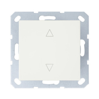 Выключатель одноклавишный для штор 10A 250V~ с накладкой, цвет слоновая кость, G3018V, Jasmart