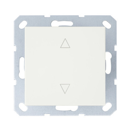 Выключатель одноклавишный для штор 10A 250V~ с накладкой, цвет слоновая кость, G3018V, Jasmart