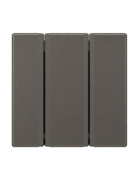 Выключатель трехклавишный 10A 250V~с накладкой, цвет Омбре "тень" (soft touch), FD3031POM, Jasmart