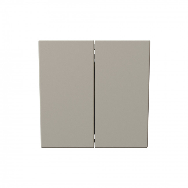 Выключатель двухклавишный 10A 250V~ с накладкой, цвет Сахара, FD3023SH, Jasmart