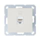 Телефонная розетка RJ11 с накладкой, цвет слоновая кость, G6101V, Jasmart