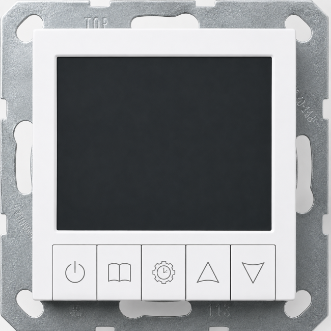 Терморегулятор электронный 250В, 16А в комплекте с датчиком и переходной рамкой (4м, 5х20мм), цвет Белый матовый Терморегулятор электронный 250В, 16А в комплекте с датчиком и переходной рамкой (4м, 5х20мм), цвет Белый матовый