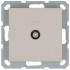 Розетка TV Ф9.5mm оконечная с накладкой, цвет Тауп, G6001T, JASMART