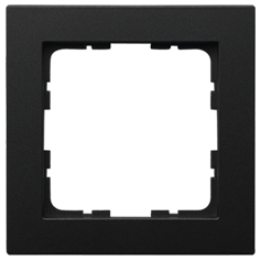 Рамка G-Classic  1-постовая, цвет черный матовый (soft touch), G1001PB, JASMART