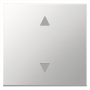 Выключатель одноклавишный для штор 10A 250V~ с накладкой, цвет Алюминий, FD3018BR, Jasmart