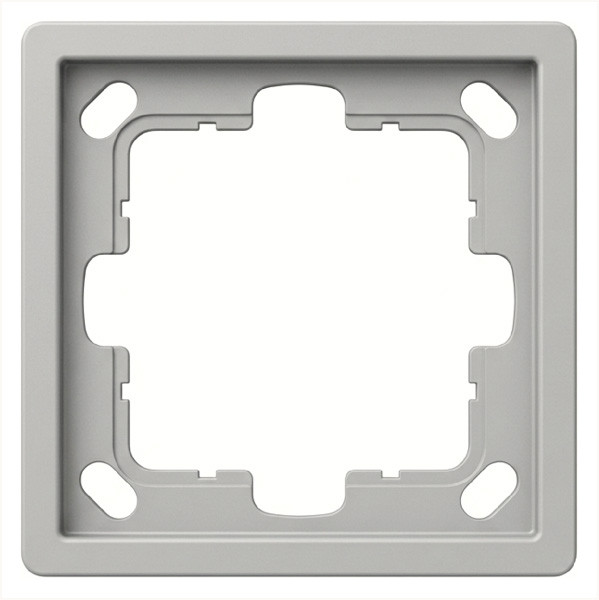 Рамка серия FD 1-постовая, цвет Алюминий, FD1001BR, Jasmart