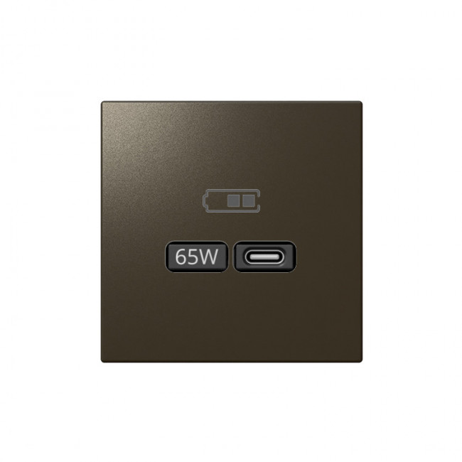 USB зарядка 65W тпп "С" и тип "А", 220-240В, 50-60Мгц, цвет Бронза, FD6065BR, Jasmart