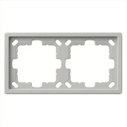 Рамка серия FD 2-постовая, цвет Алюминий, FD1002BR, Jasmart