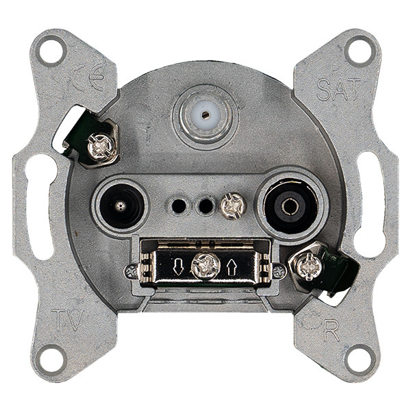 Розетка TV+FM+SAT ?9.5mm оконечная с накладкой, цвет Тауп, G6206T, Jasmart