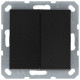 Перекрестный выключатель 2х клавишный 10А, 250В, цвет антрацит, G3014B, Jasmart