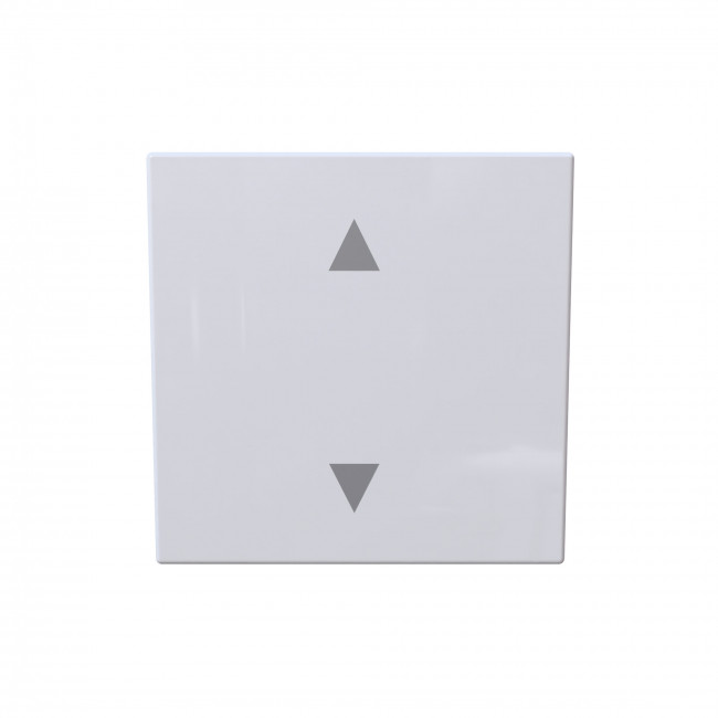 Выключатель одноклавишный для штор 10A 250V~ с накладкой, цвет белый глянцевый, FD3018W, Jasmart
