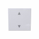 Выключатель одноклавишный для штор 10A 250V~ с накладкой, цвет белый глянцевый, FD3018W, Jasmart