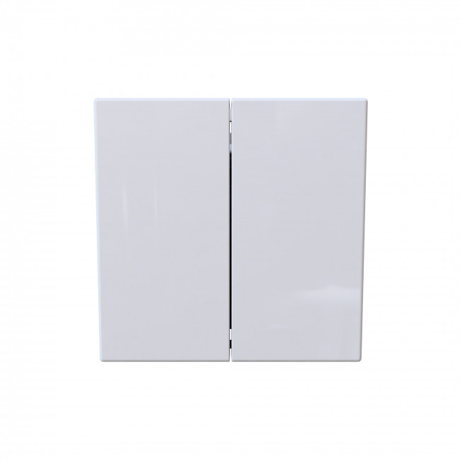 Звонковый механизм 2 клавишный с переключающим контактом  10А, 250В, цвет белый глянцевый, FD3020W, Jasmart