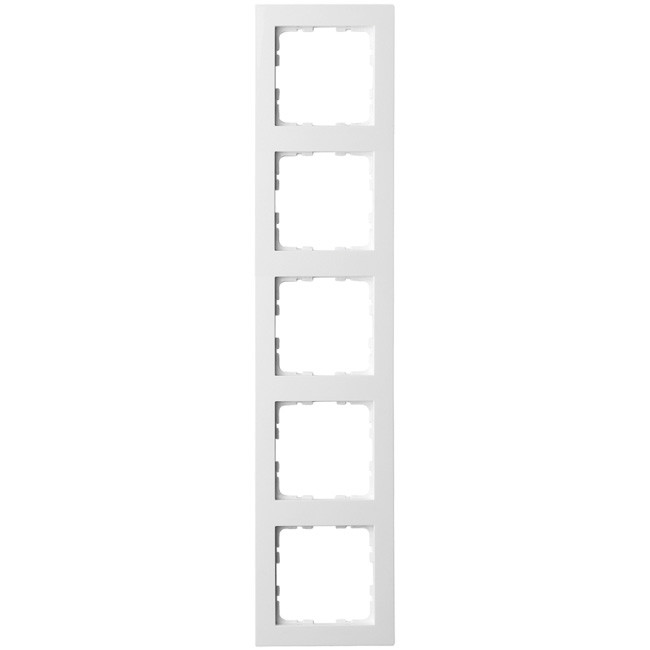 Рамка G-Classic  5-постовая, цвет белый глянцевый, G1005W, Jasmart