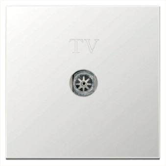 Розетка TV ?9.5mm оконечная с накладкой, цвет Алюминий, FD6001BR, Jasmart