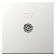 Розетка TV ?9.5mm оконечная с накладкой, цвет Алюминий, FD6001BR, Jasmart