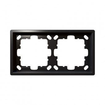 Рамка серия FD 2-постовая, цвет Никель, FD1002NI, Jasmart